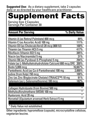 Health2Go Hair, Skin & Nails Supplement - Image 2