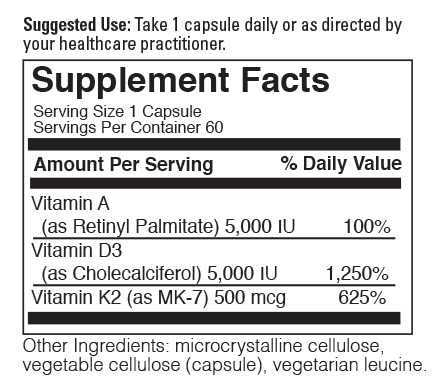 Vitamin ADK Supplement (Vitamins A, D3 & K2) - Image 3